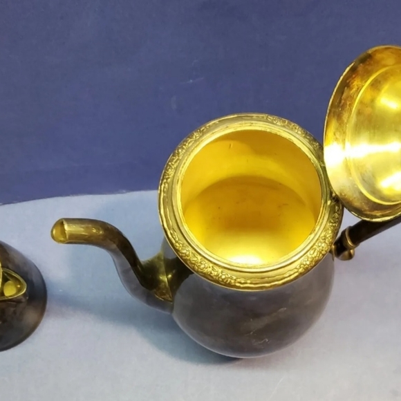 Camille International & WR Silverplate Teapot & Creamer Vintage Tea Service Set - Picture 6 of 12